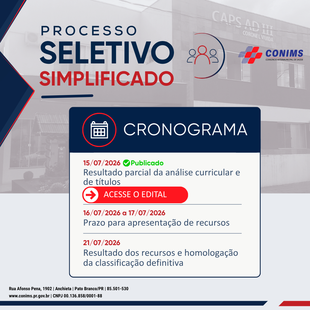 RESULTADO PARCIAL DA ANÁLISE CURRICULAR E DE TÍTULOS