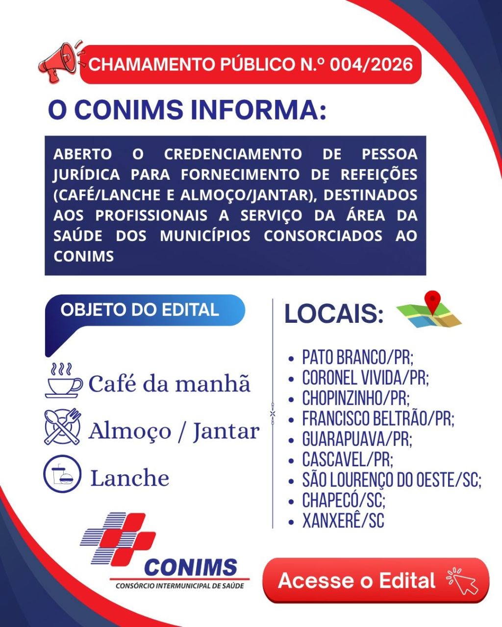 CHAMAMENTO PÚBLICO N.º 004/2026