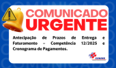 ANTECIPAÇÃO DE PRAZOS DE ENTREGA E FATURAMENTO – COMPETÊNCIA 12/2025 E CRONOGRAMA DE PAGAMENTOS.