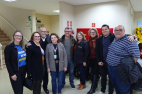 SECRETÁRIA EXECUTIVA E GOVERNADOR DO ROTARY COM DEMAIS MEMBROS DA EQUIPE